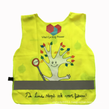 Professional Manufacture children safety vest reflective kids with pockets Reflective Vest Logo with Breathable Mesh